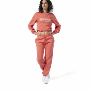 Spodnie Damskie Reebok Classic Fleece Różowe PL 45XFQPD